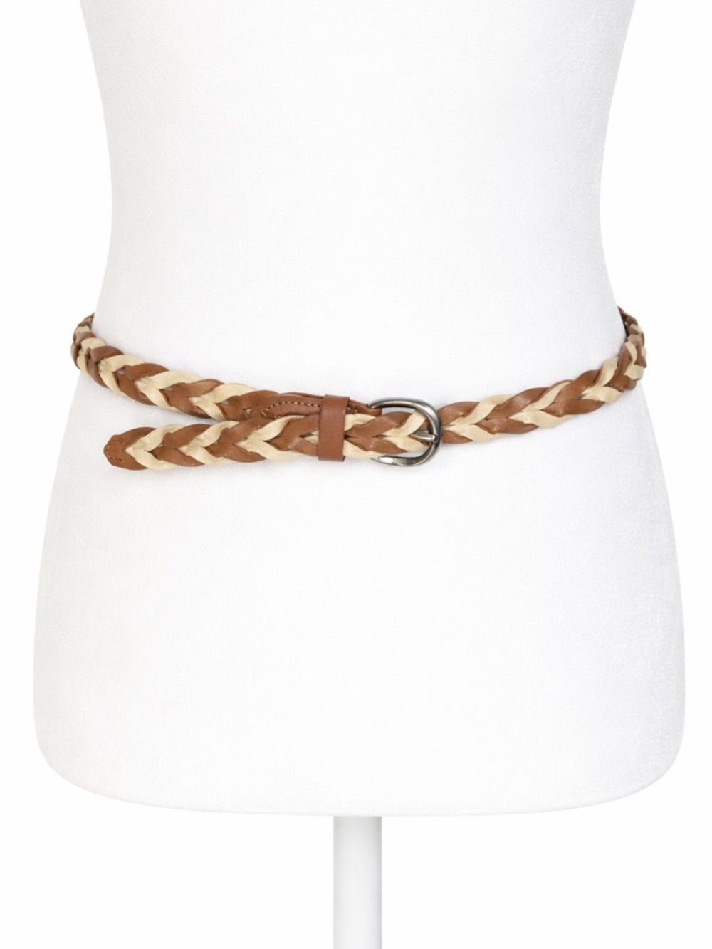 Fossil Women's Braided Leather belt Two Tone Brown Size‎ Small